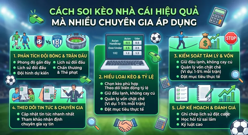 Cách soi kèo nhà cái hiệu quả mà nhiều chuyên gia áp dụng